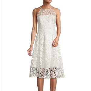 EUC Milly Alessia Embroidered white lace dress